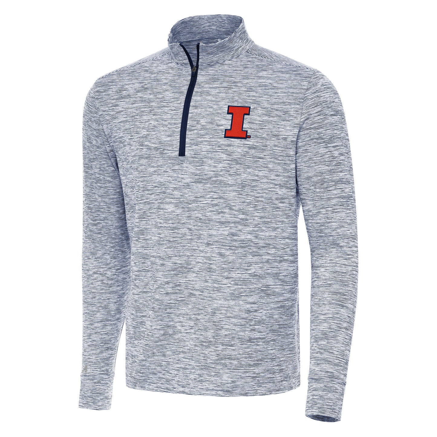 Men's Illinois Fighting Illini Navy/White Antigua Cause 1/4 Zip Pullover