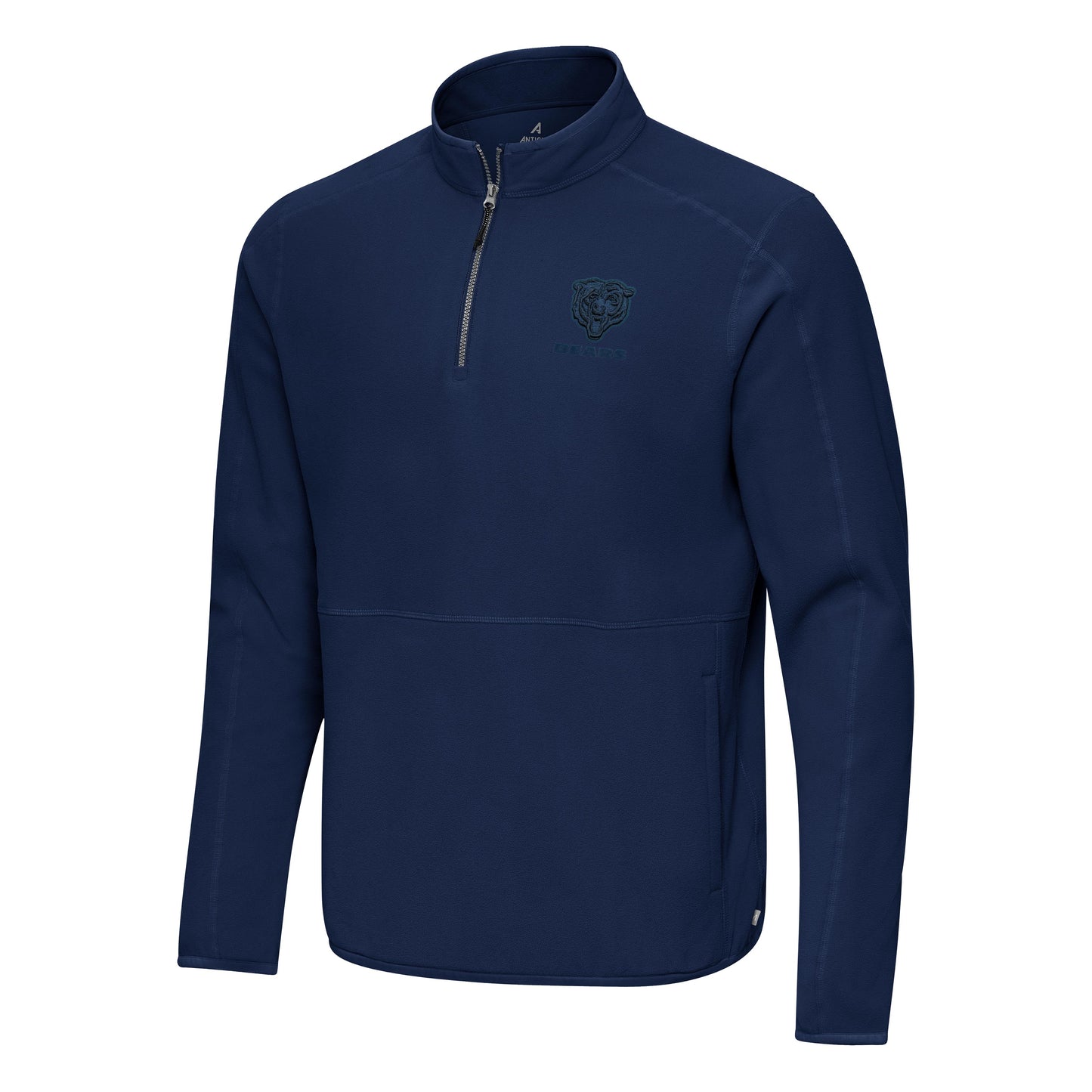Men's Chicago Bears Antigua Navy Step-Up 1/4 Zip Fleece Pullover Top