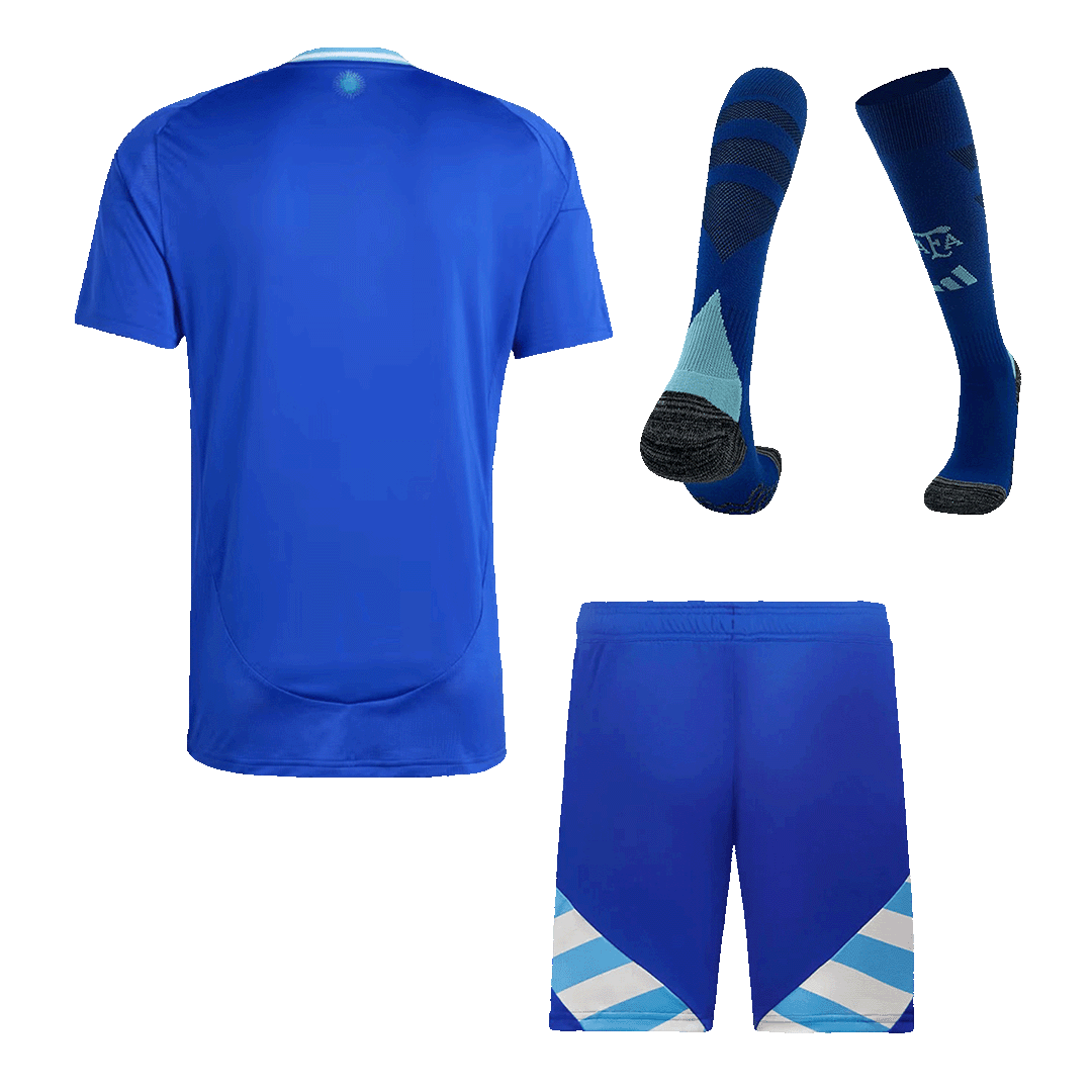 Men's Argentina Away Football Shirt Kit (Jersey+Shorts+Socks) 2024