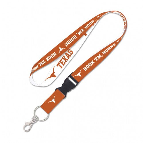 Texas Longhorns 1" Double Sided Lanyard With Detachable Buckle By Wincraft