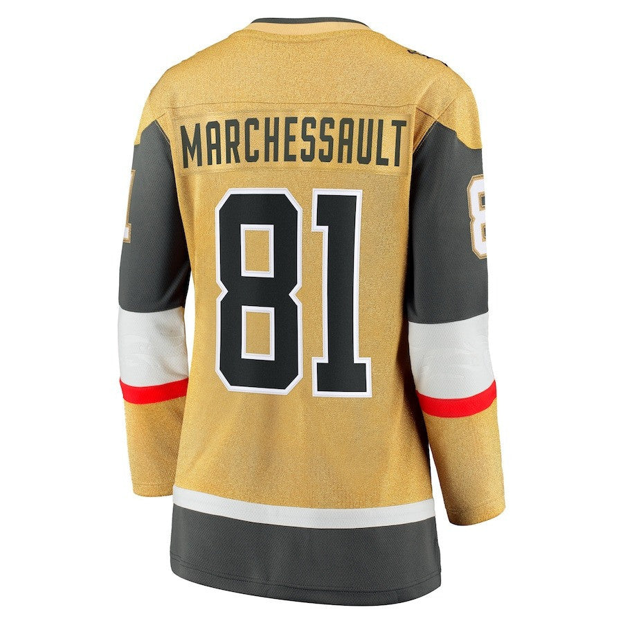 Jonathan Marchessault 81 Vegas Golden Knights Women's 2023 Stanley Cup Final Home Breakaway Player Jersey - Gold