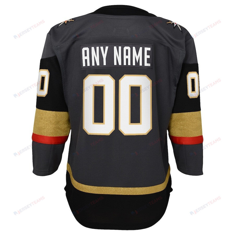 Custom 00 Vegas Golden Knights Youth 2023 Stanley Cup Final Alternate Jersey - Black