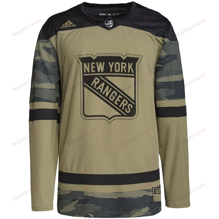 New York Rangers Military Appreciation Team Custom Practice Jersey - Camo