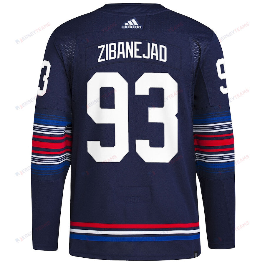Mika Zibanejad 93 New York Rangers Alternate Primegreen Men Jersey - Navy