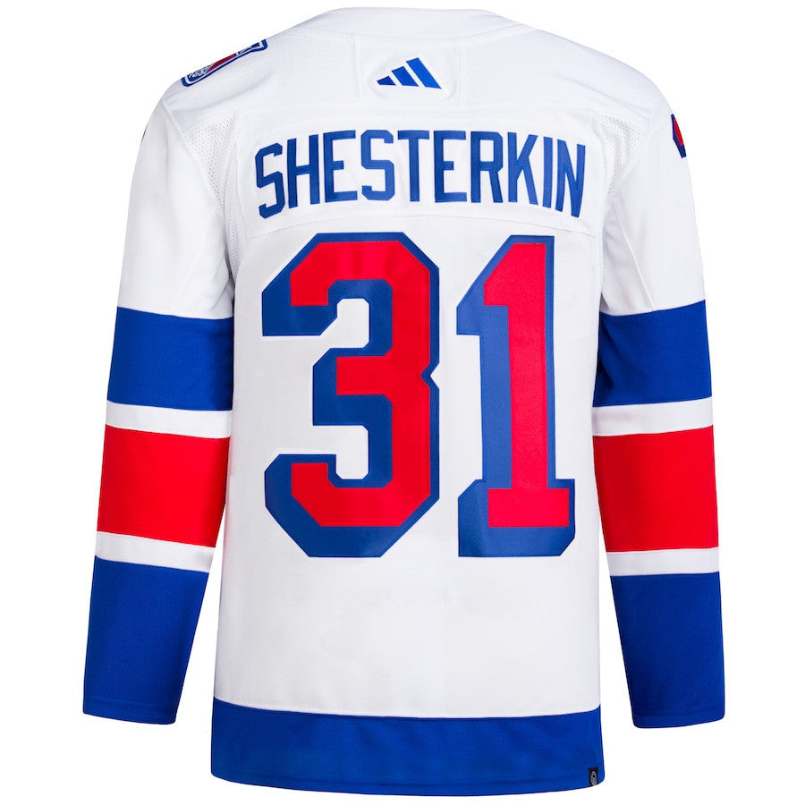 Igor Shesterkin 31 New York Rangers 2024 Stadium Series Primegreen Men Jersey - White