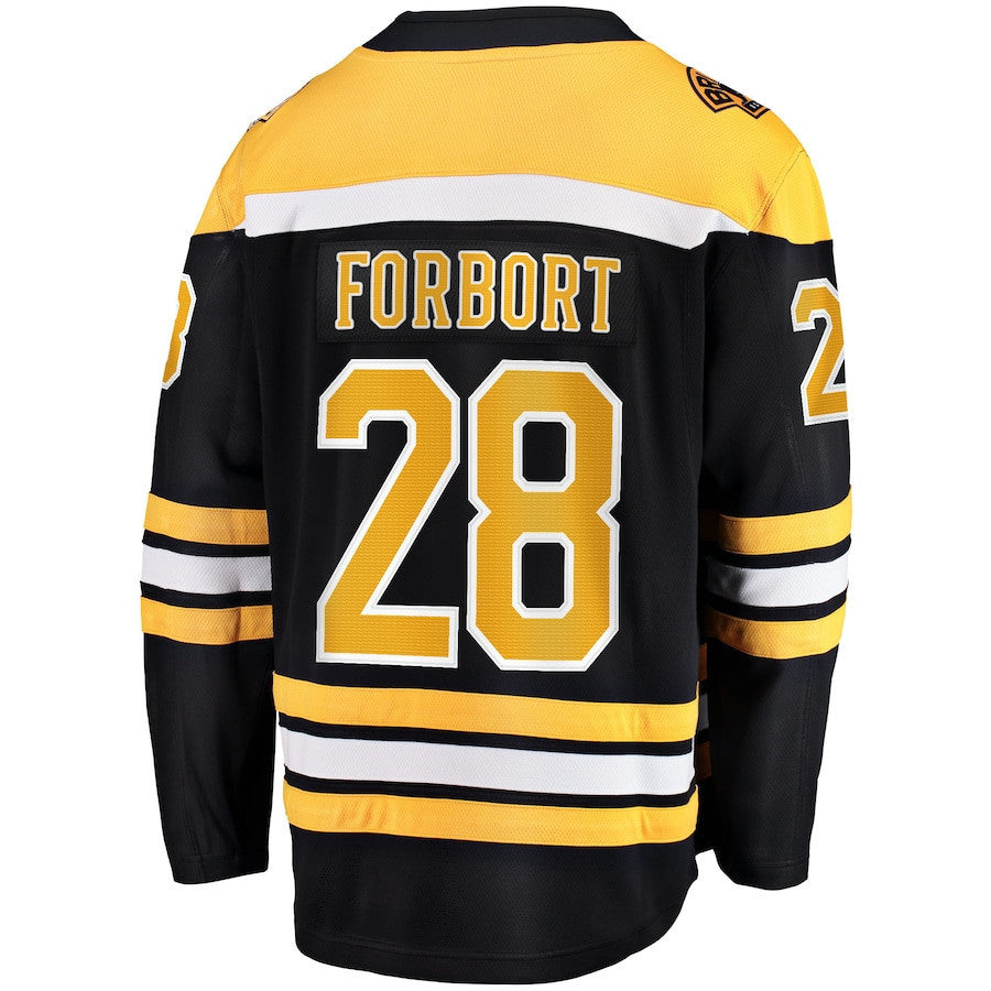Derek Forbort 28 Boston Bruins Home Breakaway Jersey - Men, Black