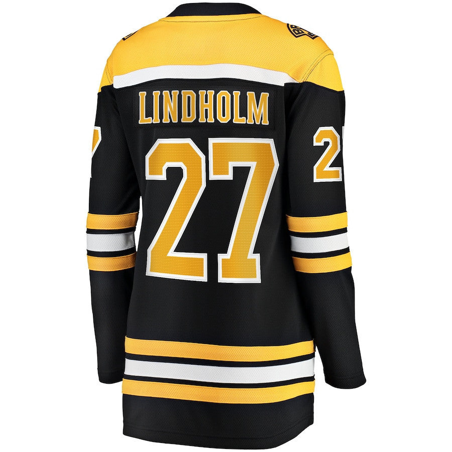 Hampus Lindholm 27 Boston Bruins Home Breakaway Jersey - Women, Black