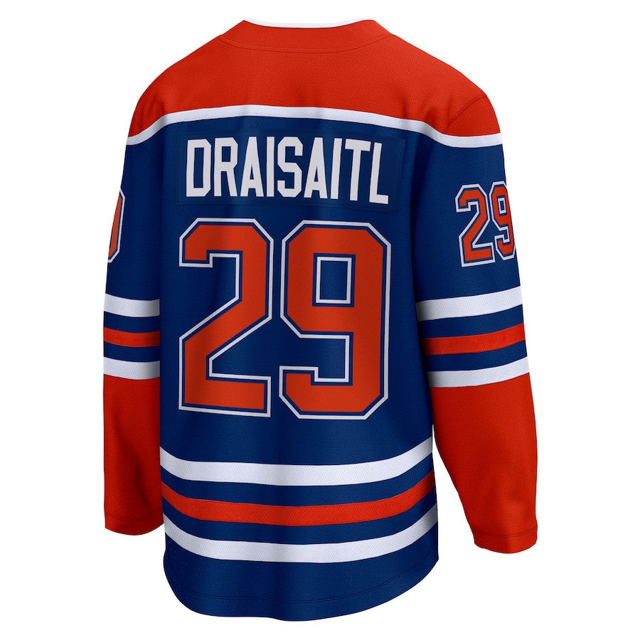 Leon Draisaitl 29 Edmonton Oilers Home Breakaway Jersey - Men, Navy