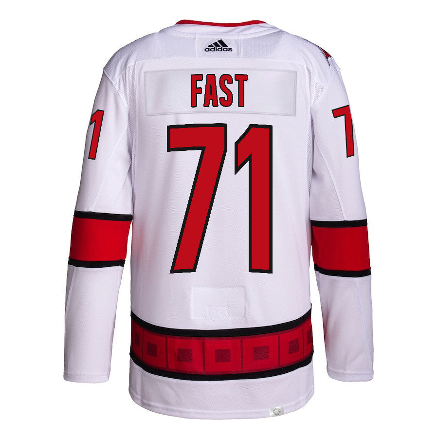 Jesper Fast 71 Carolina Hurricanes Away Primegreen Jersey - Men, White