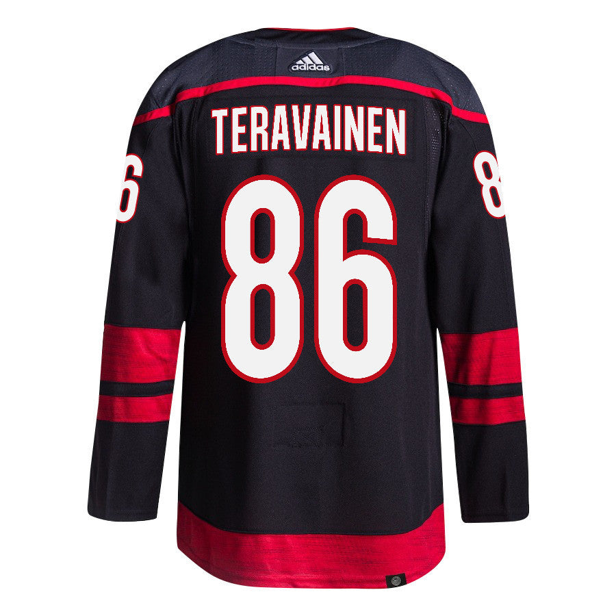 Teuvo Teravainen 86 Carolina Hurricanes 2024 NHL Playoffs Patch Home Jersey - Men, Black