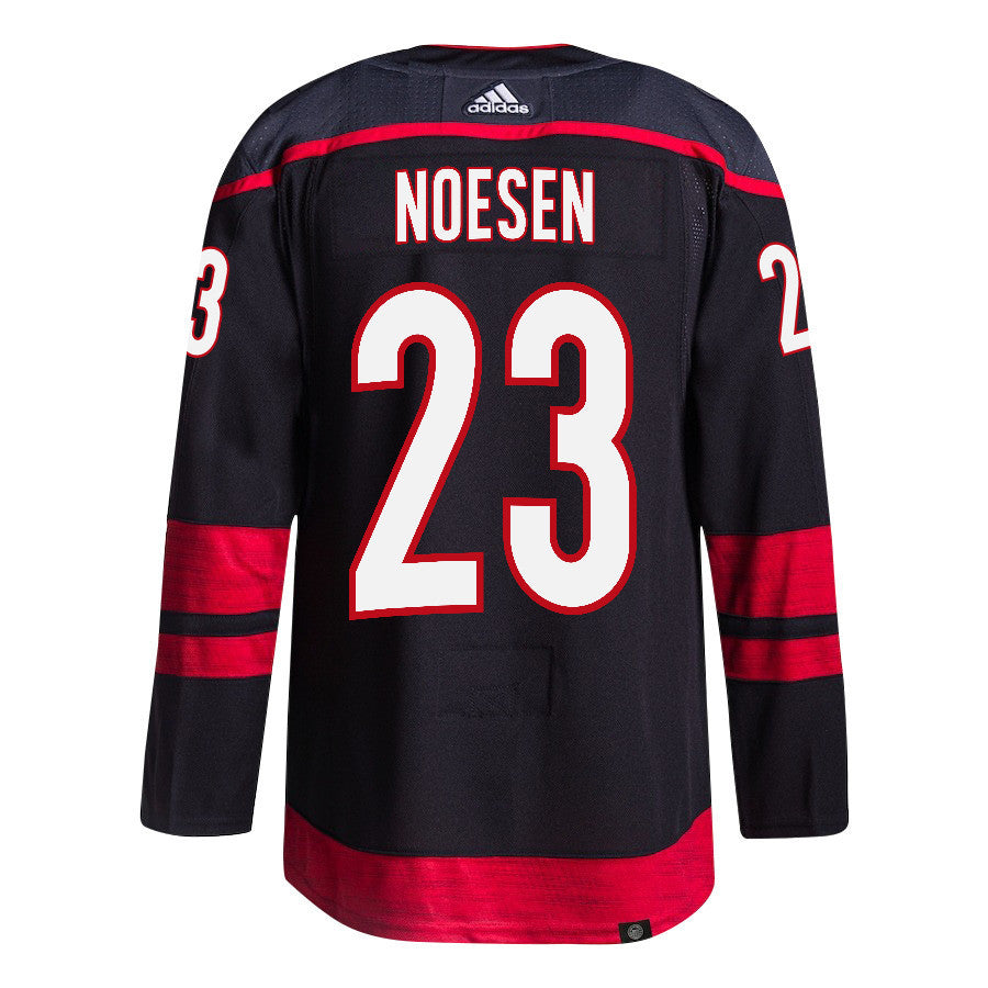 Stefan Noesen 23 Carolina Hurricanes 2024 NHL Playoffs Patch Home Jersey - Men, Black