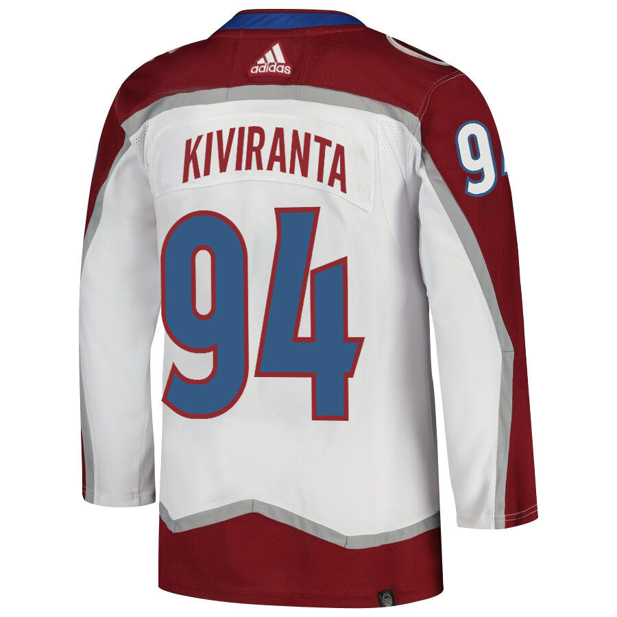Joel Kiviranta 94 Colorado Avalanche 2024 NHL Playoffs Patch Away Jersey - Men, White