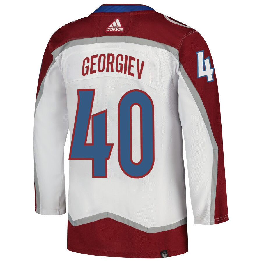 Alexandar Georgiev 40 Colorado Avalanche 2024 NHL Playoffs Patch Away Jersey - Men, White