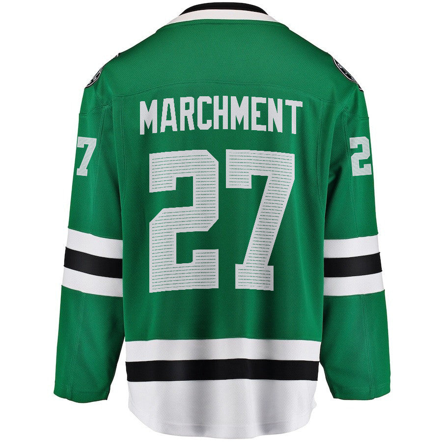 Mason Marchment 27 Dallas Stars 2024 NHL Playoffs Patch Home Jersey - Men, Green