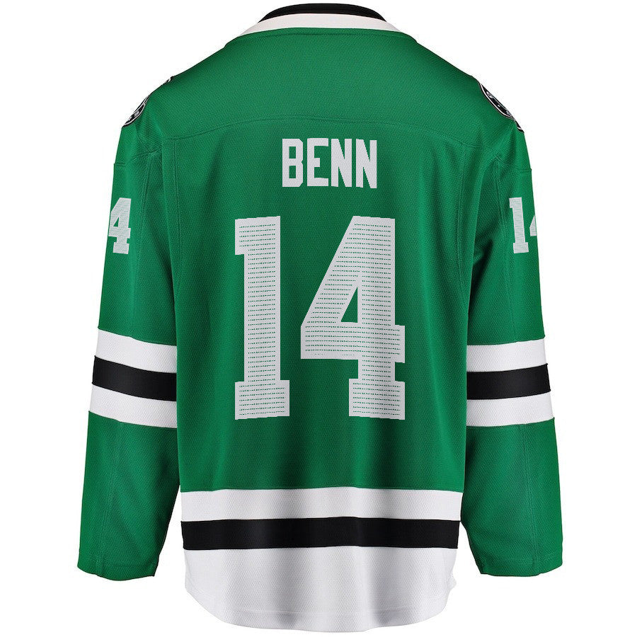 Jamie Benn 14 Dallas Stars 2024 NHL Playoffs Patch Home Jersey - Men, Green