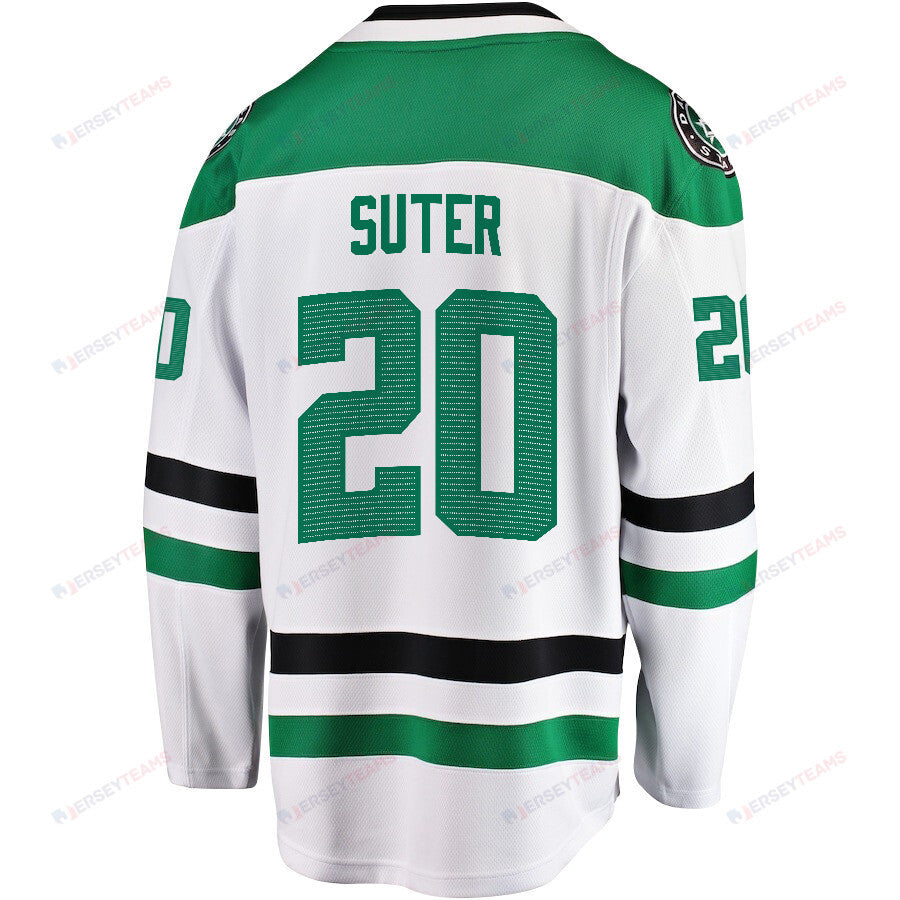 Ryan Suter 20 Dallas Stars 2024 NHL Playoffs Patch Away Breakaway Jersey - Men