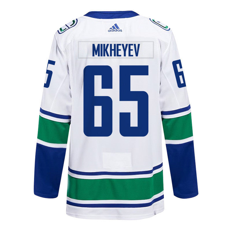 Ilya Mikheyev 65 Vancouver Canucks 2024 NHL Playoffs Patch Away Jersey - Men, White