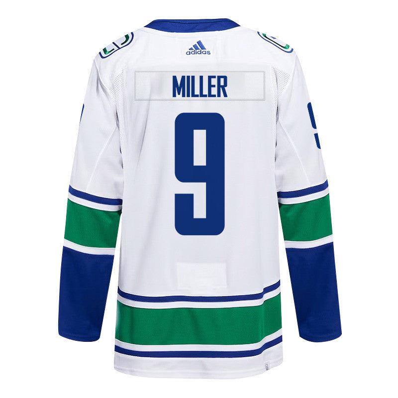 J.T. Miller 9 Vancouver Canucks 2024 NHL Playoffs Patch Away Jersey - Men, White
