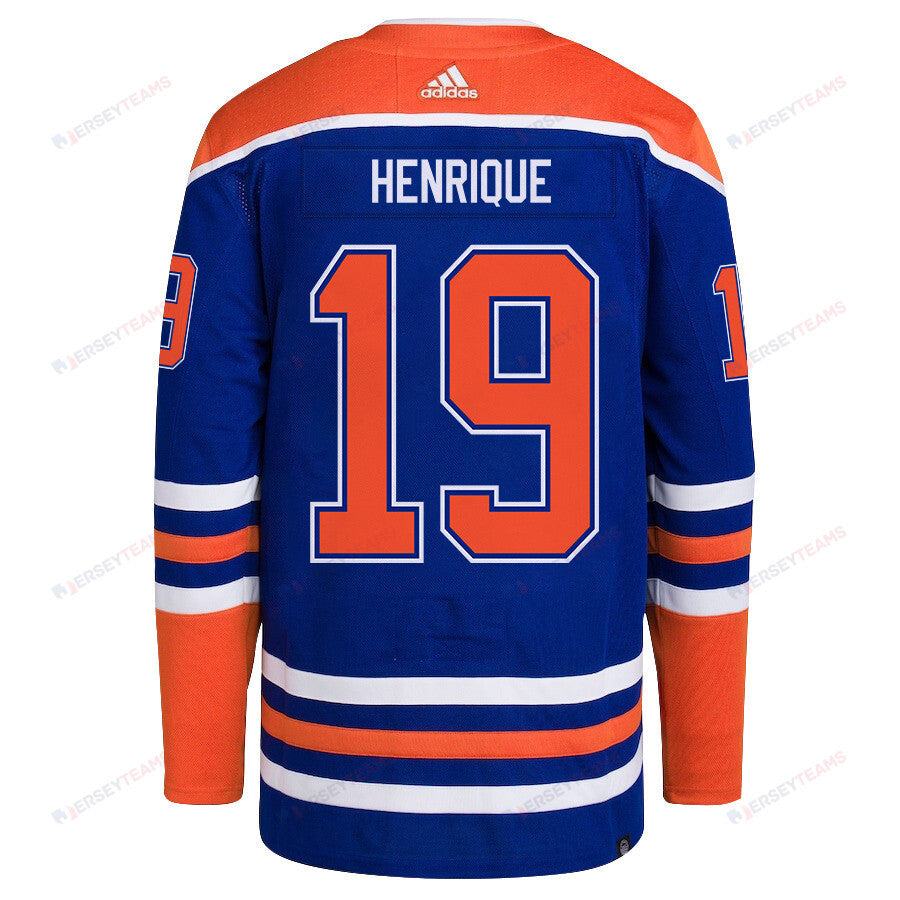 Adam Henrique 19 Edmonton Oilers 2024 NHL Playoffs Patch Home Jersey - Men