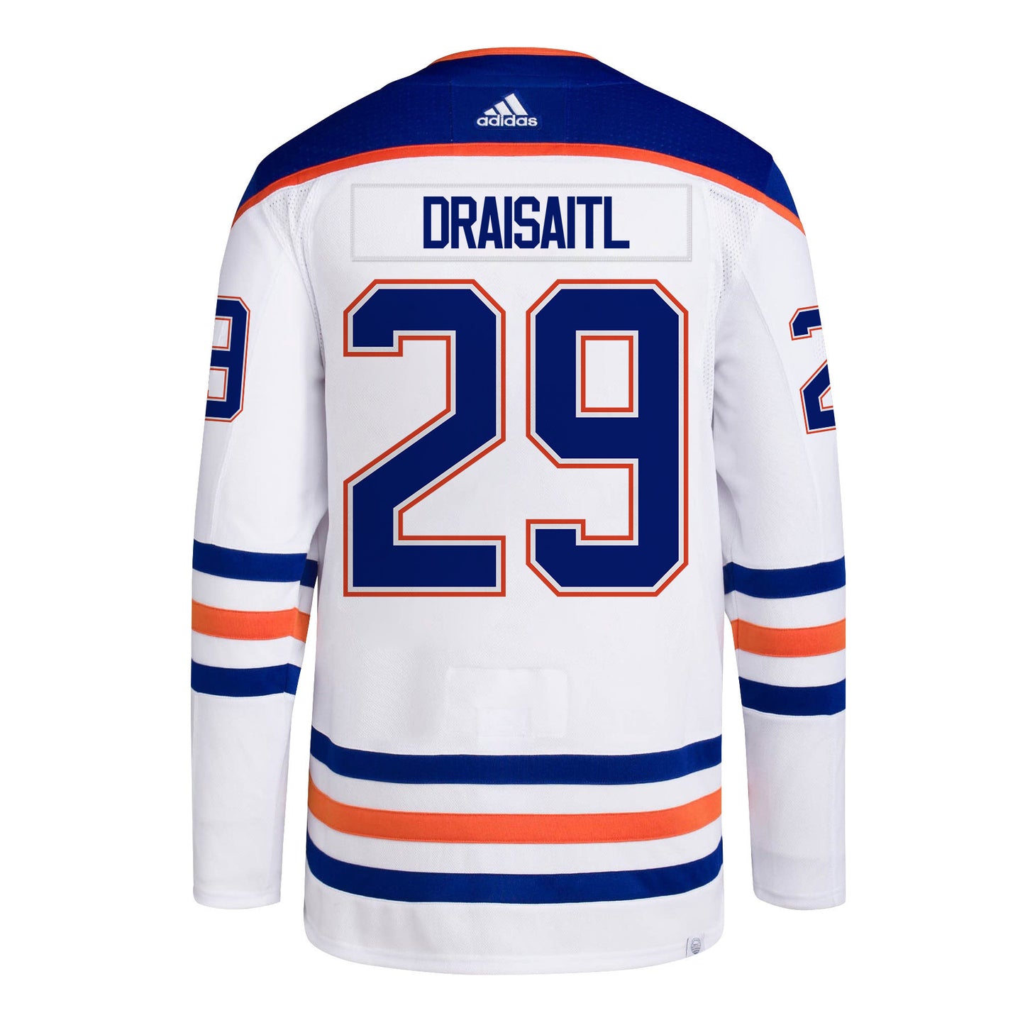 Leon Draisaitl 29 Edmonton Oilers 2024 NHL Playoffs Patch Away Jersey - Men, White