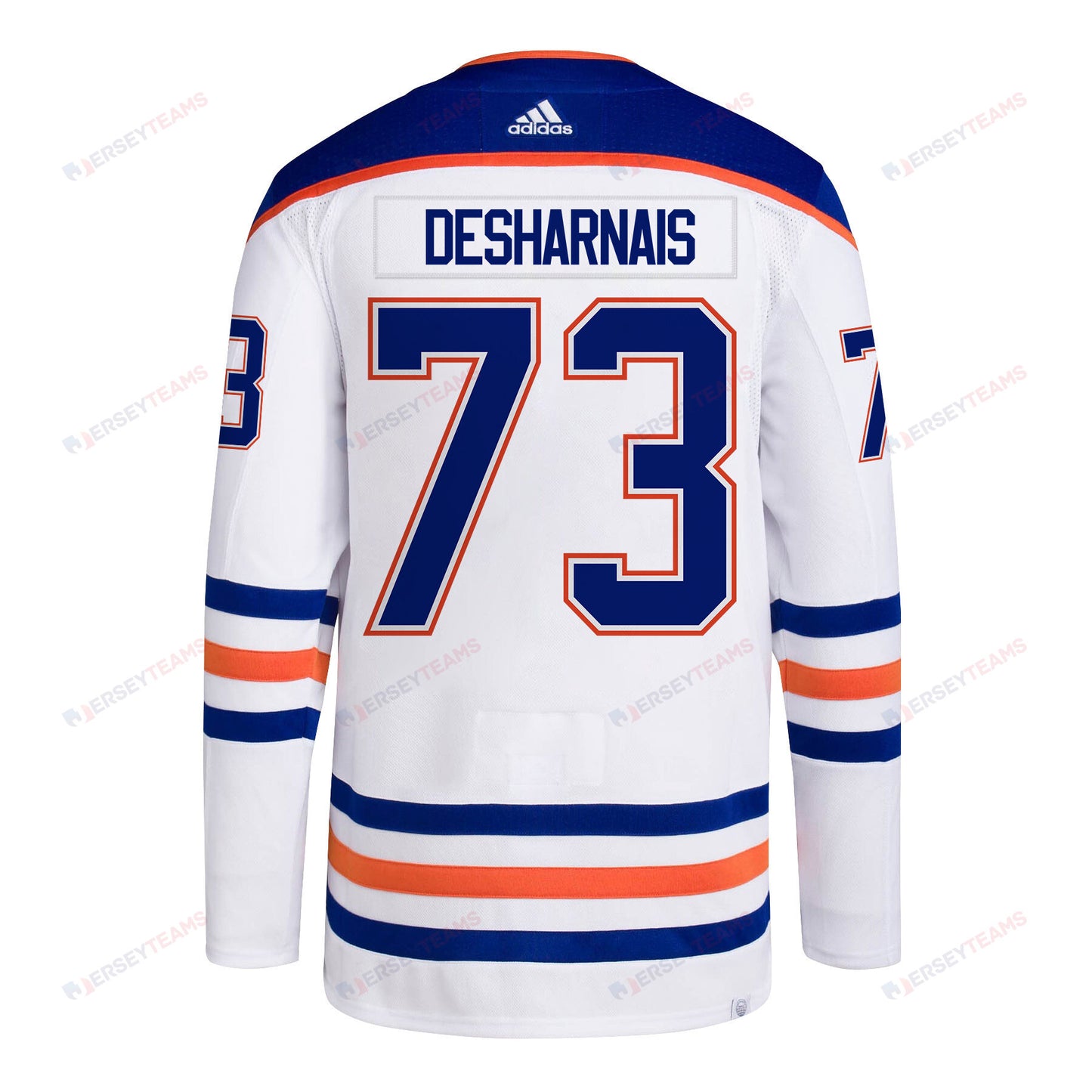 Vincent Desharnais 73 Edmonton Oilers 2024 NHL Playoffs Patch Away Jersey - Men, White