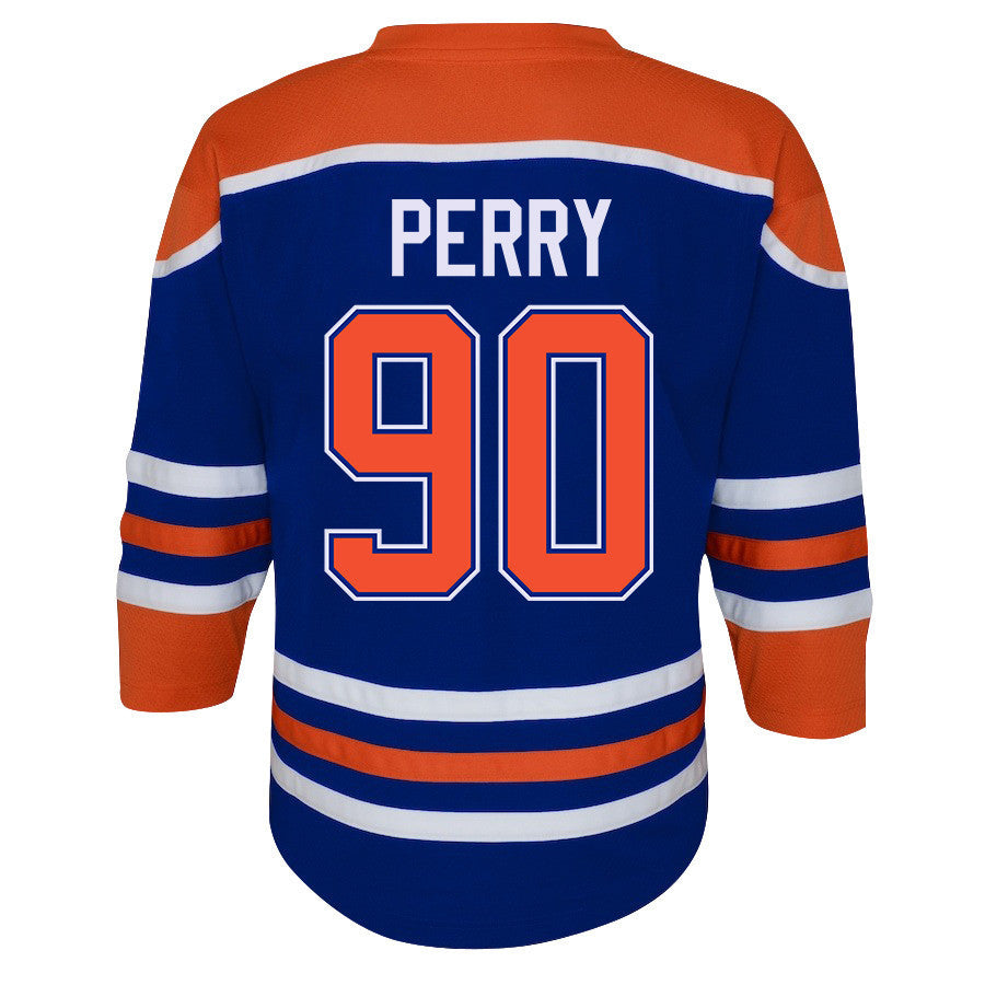 Corey Perry 90 Edmonton Oilers 2024 STANLEY CUP Final Youth Home Jersey - Royal