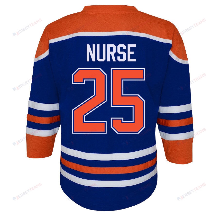 Darnell Nurse 25 Edmonton Oilers 2024 STANLEY CUP Final Youth Home Jersey - Royal
