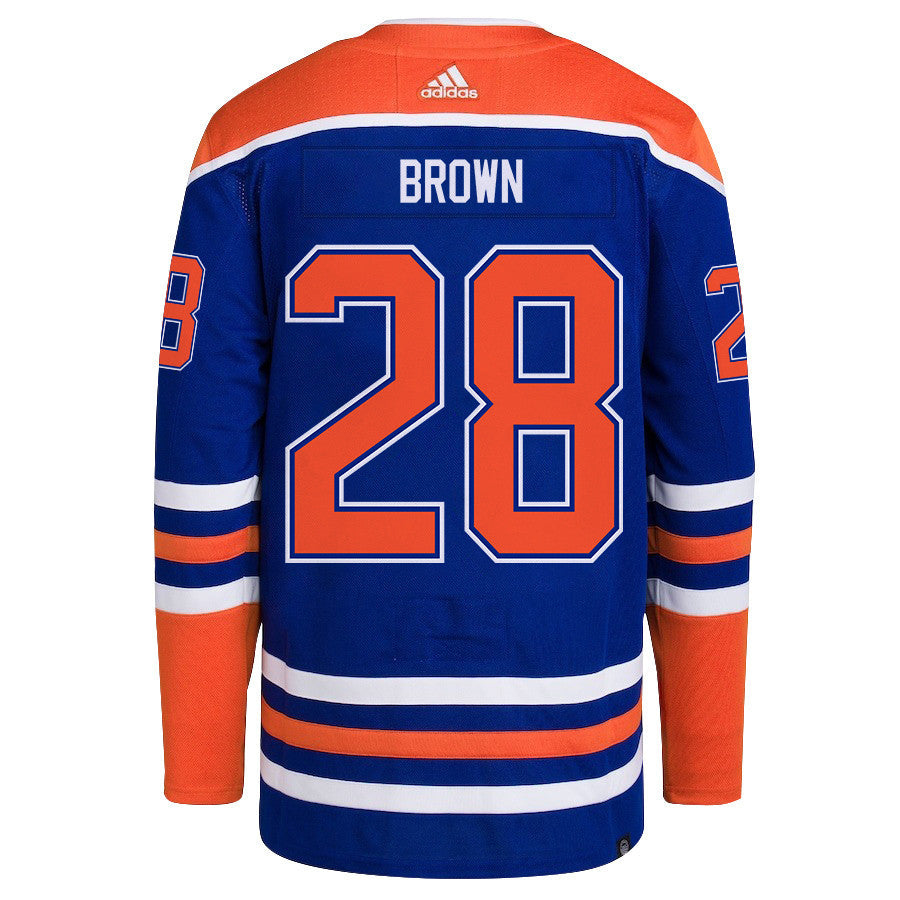 Connor Brown 28 Edmonton Oilers 2024 STANLEY CUP Final Home Primegreen Jersey - Men, Royal