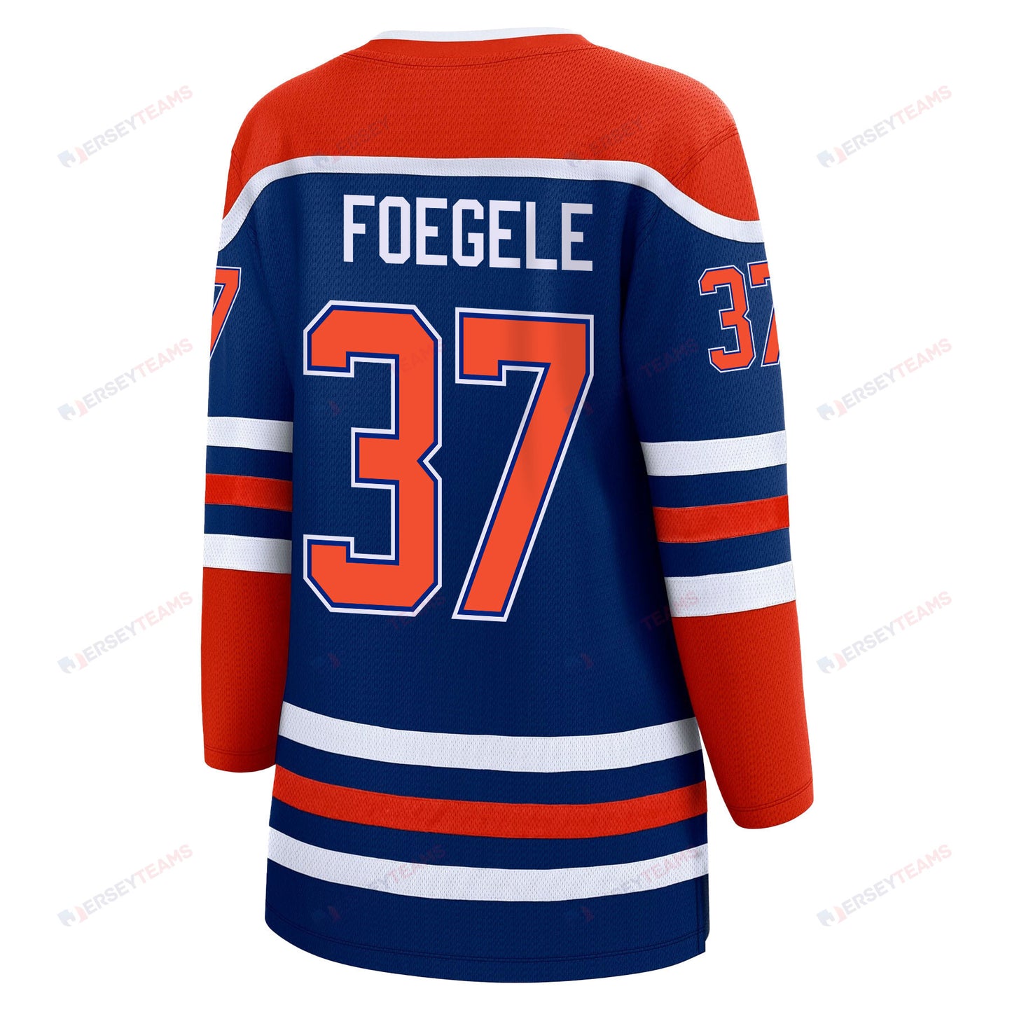 Warren Foegele 37 Edmonton Oilers 2024 STANLEY CUP Final Women's Home Jersey - Royal
