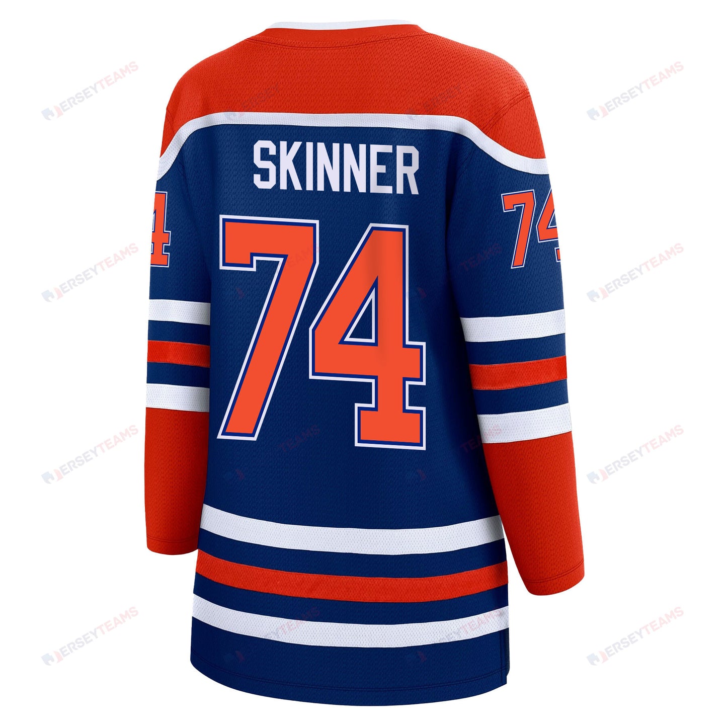 Stuart Skinner 74 Edmonton Oilers 2024 STANLEY CUP Final Women's Home Jersey - Royal