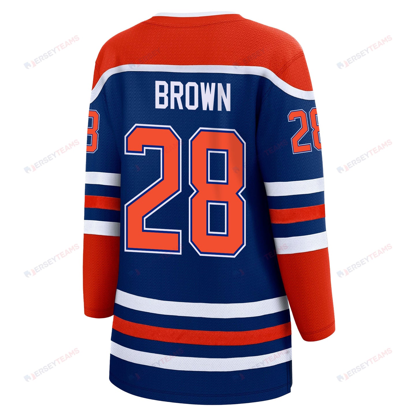 Connor Brown 28 Edmonton Oilers 2024 STANLEY CUP Final Women's Home Jersey - Royal