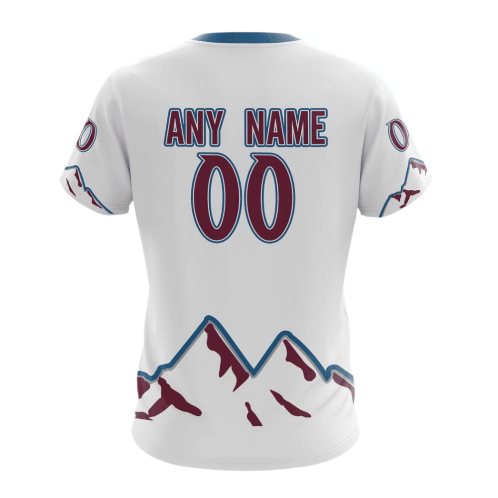 Colorado Avalanche Special Whiteout Custom AOP T-Shirt - White