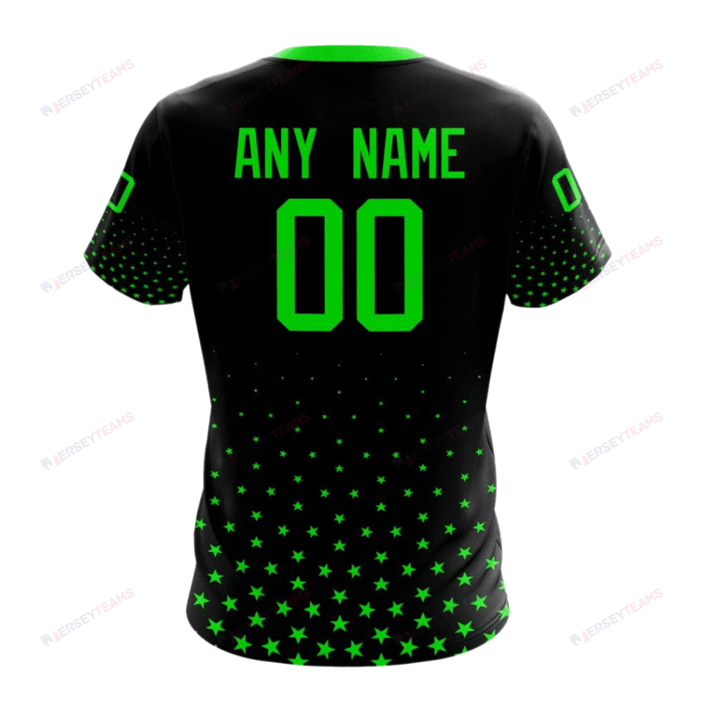 Dallas Stars Special Blackout Design Custom AOP T-Shirt - Black