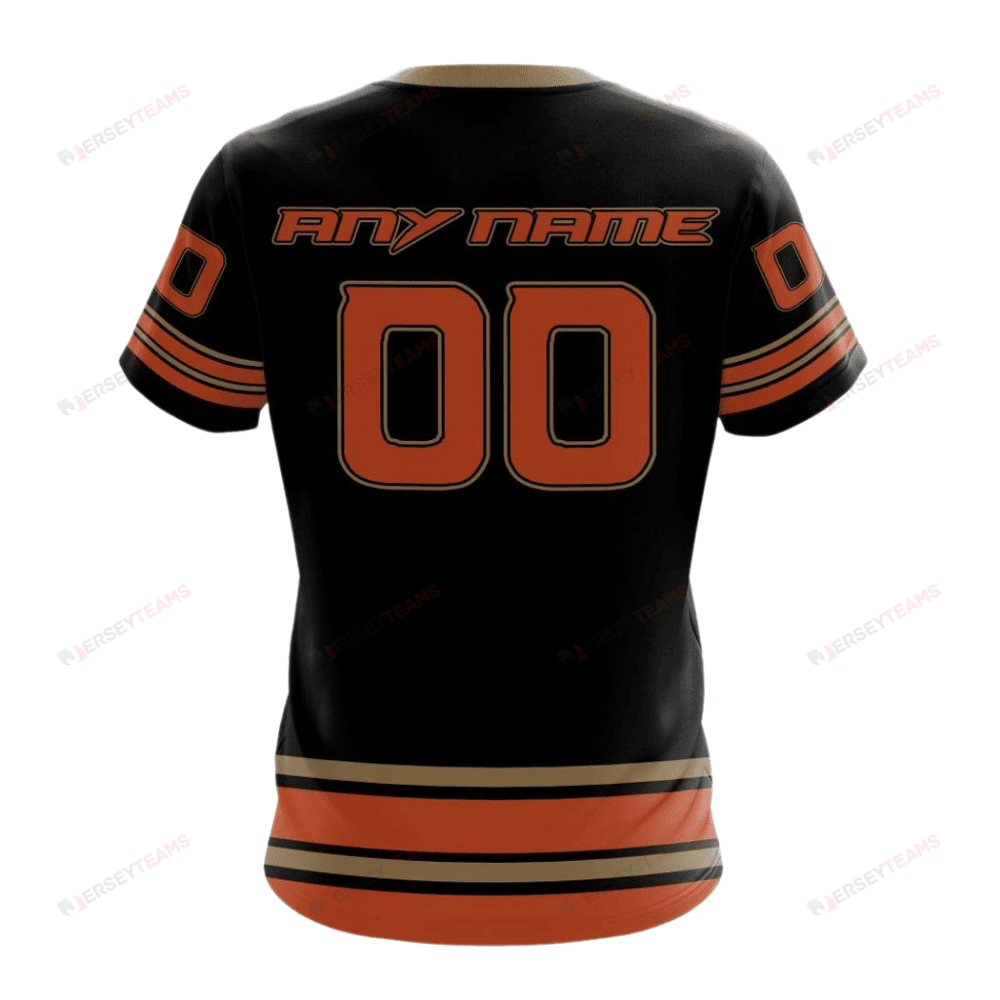 Anaheim Ducks Special Blackout Design Custom AOP T-Shirt - Black