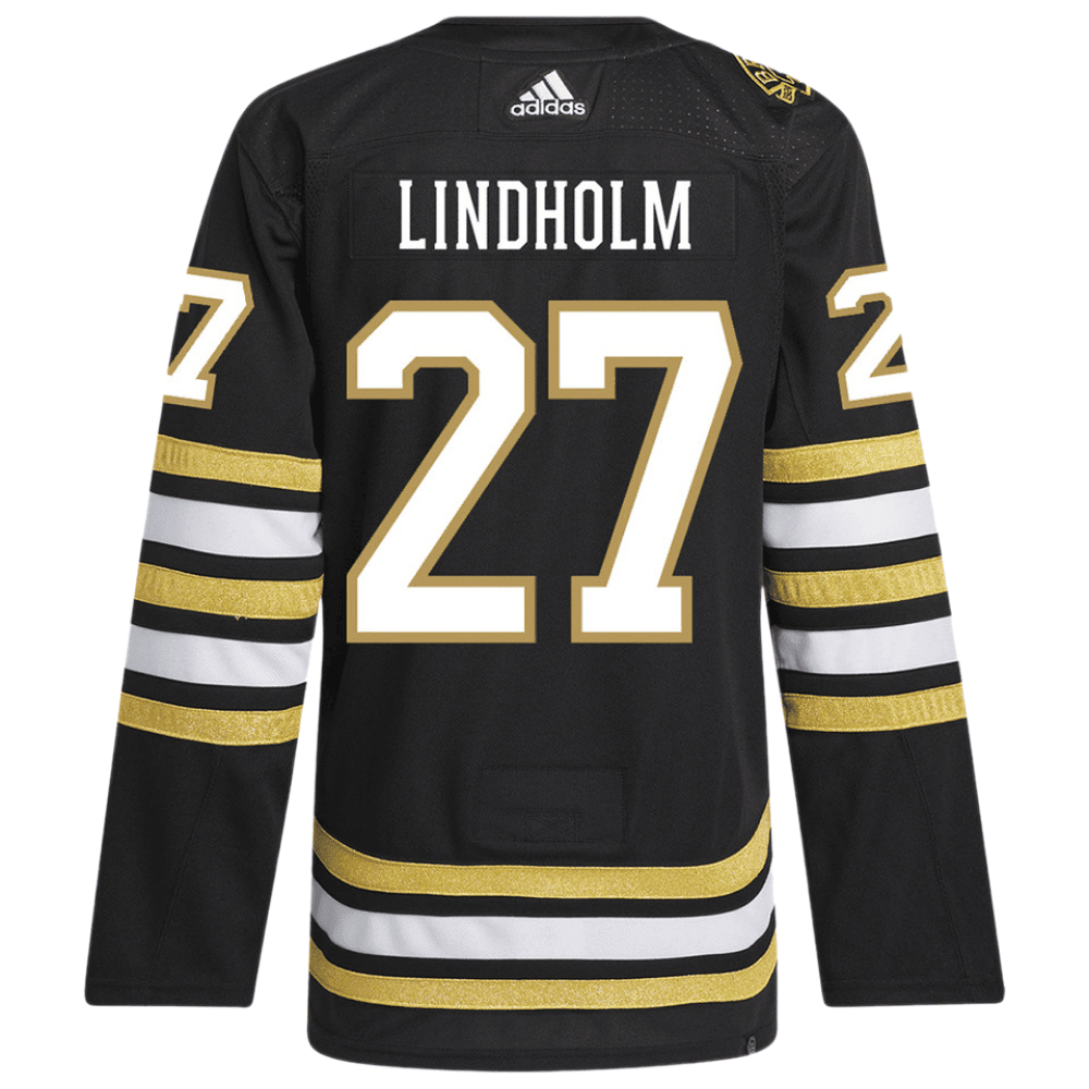 Hampus Lindholm 27 Boston Bruins 100th Anniversary Primegreen Home Men Jersey - Black