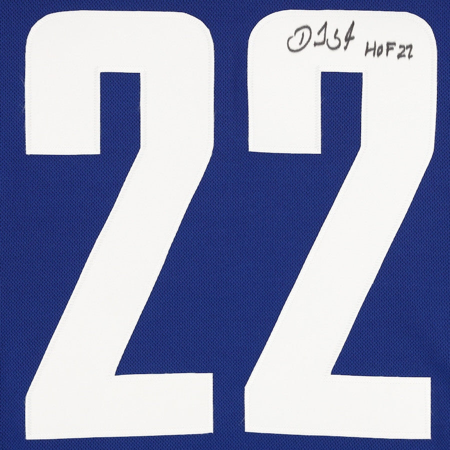 Daniel Sedin 22 Signed Vancouver Canucks Autographed with "HOF 2022" Inscription Jersey - Blue