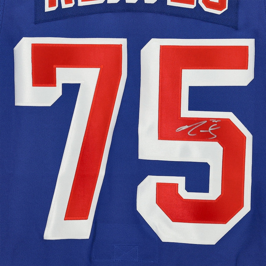Ryan Reaves 75 Signed New York Rangers Autographed Jersey - Blue
