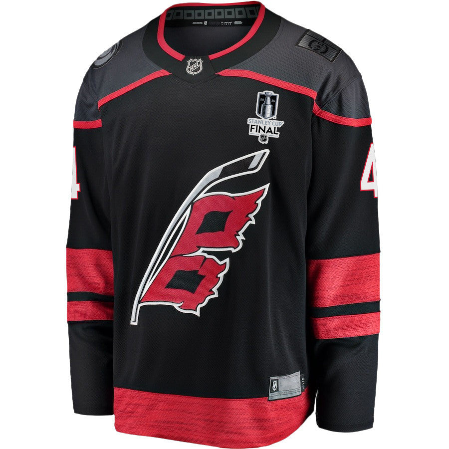 Shayne Gostisbehere 4 Carolina Hurricanes 2025 STANLEY CUP Final Patch Home Men Jersey - Black