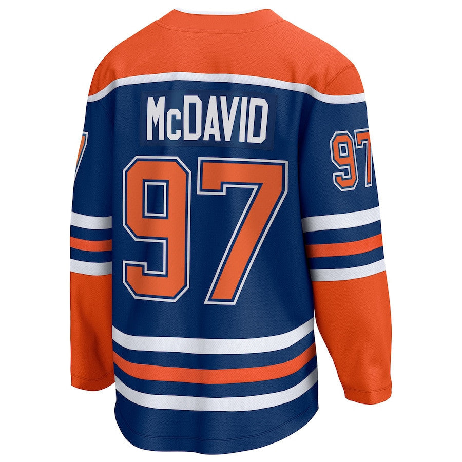 Connor McDavid 97 Edmonton Oilers 2025 Stanley Cup Final Home Breakaway Men Jersey - Royal