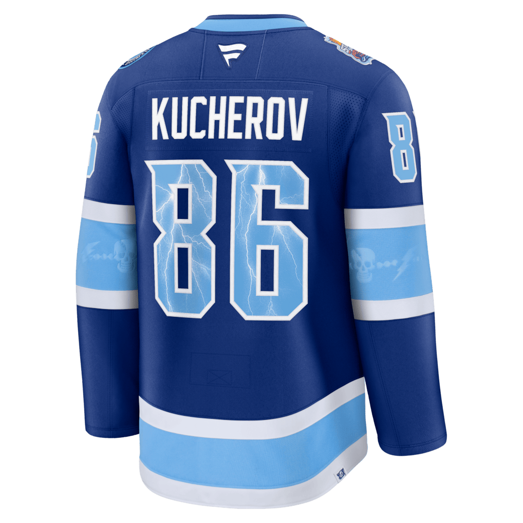 Nikita Kucherov 86 Tampa Bay Lightning 2026 Stadium Series Premium Men Jersey - Blue