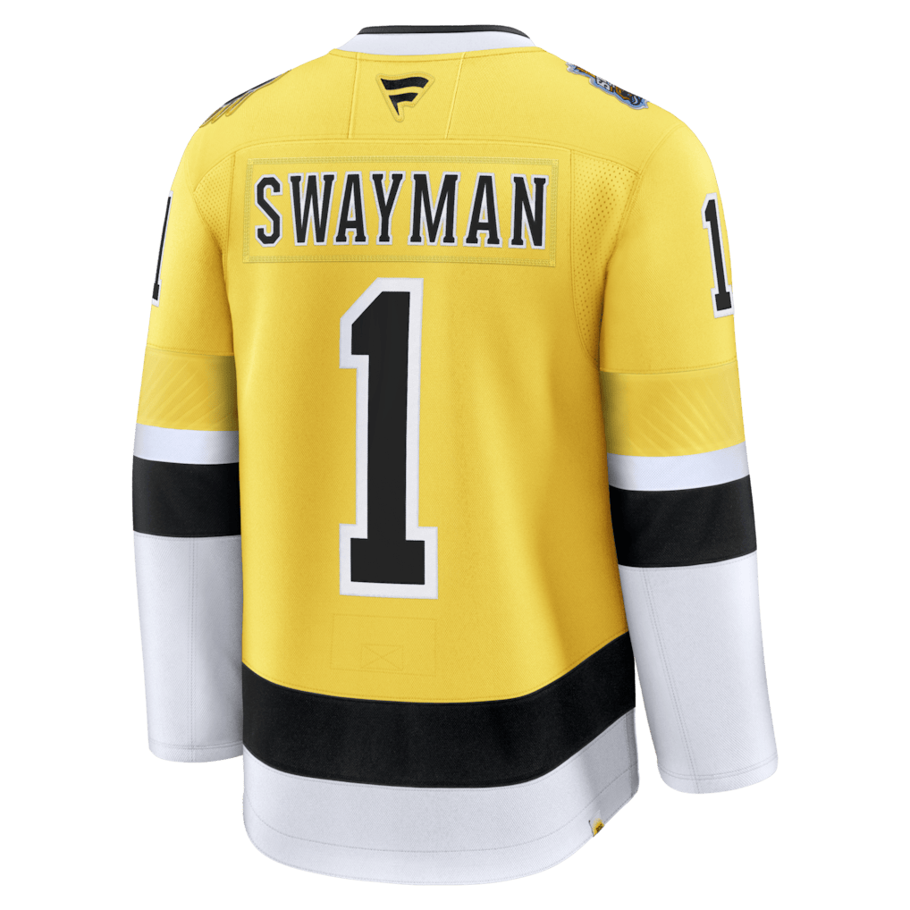 Jeremy Swayman 1 Boston Bruins 2026 Stadium Series Premium Men Jersey - Gold