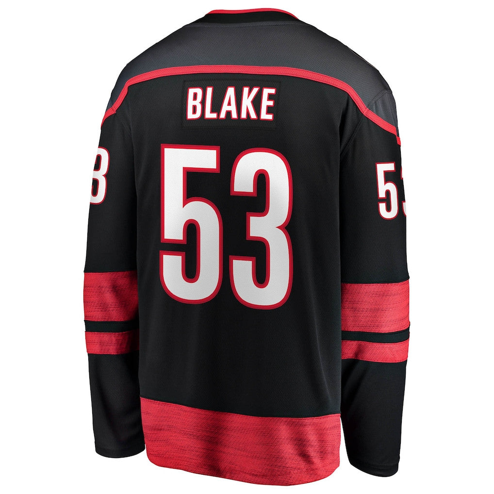 Jackson Blake 53 Carolina Hurricanes Home Breakaway Men Jersey - Black