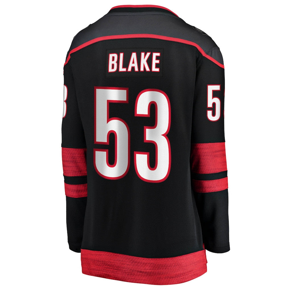 Jackson Blake 53 Carolina Hurricanes Women's Home Breakaway Jersey - Black