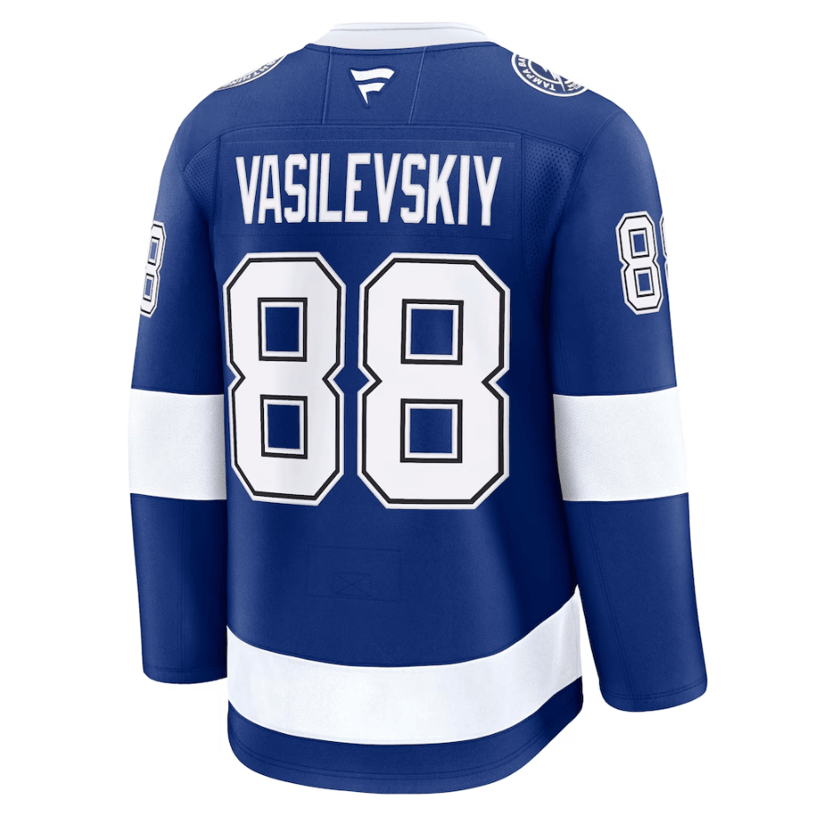 Andrei Vasilevskiy 88 Tampa Bay Lightning Home Premium Jersey - Blue