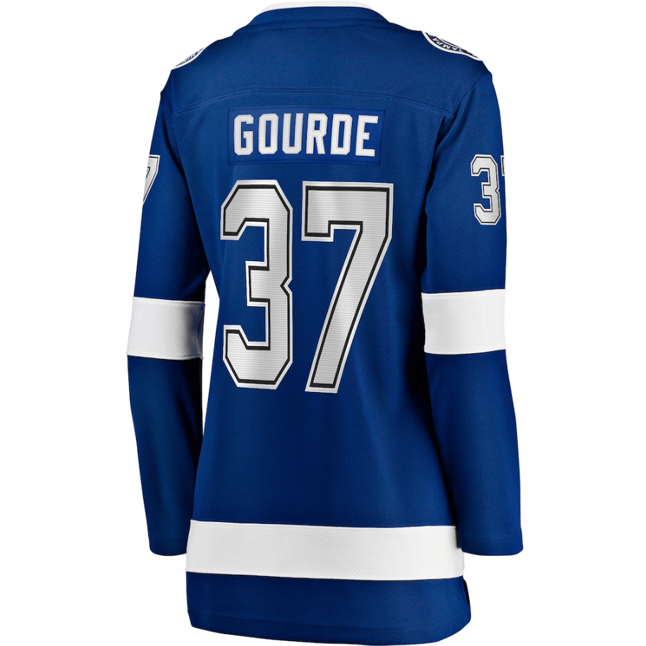 Yanni Gourde 37 Tampa Bay Lightning Women's Home Breakaway Player Jersey - Blue