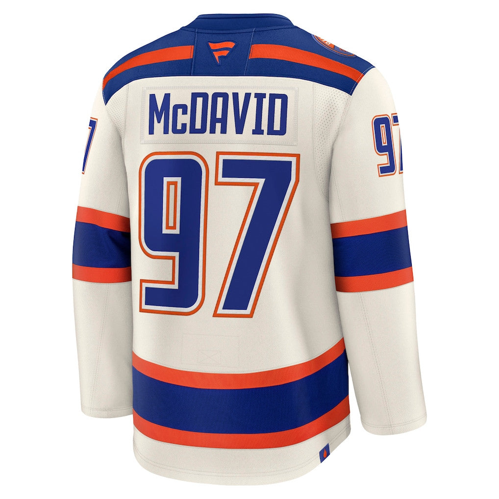 Connor McDavid 97 Edmonton Oilers Alternate Men Jersey - Light Beige