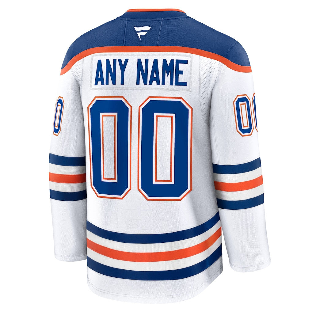 Edmonton Oilers Personalized Away Men Jersey - White