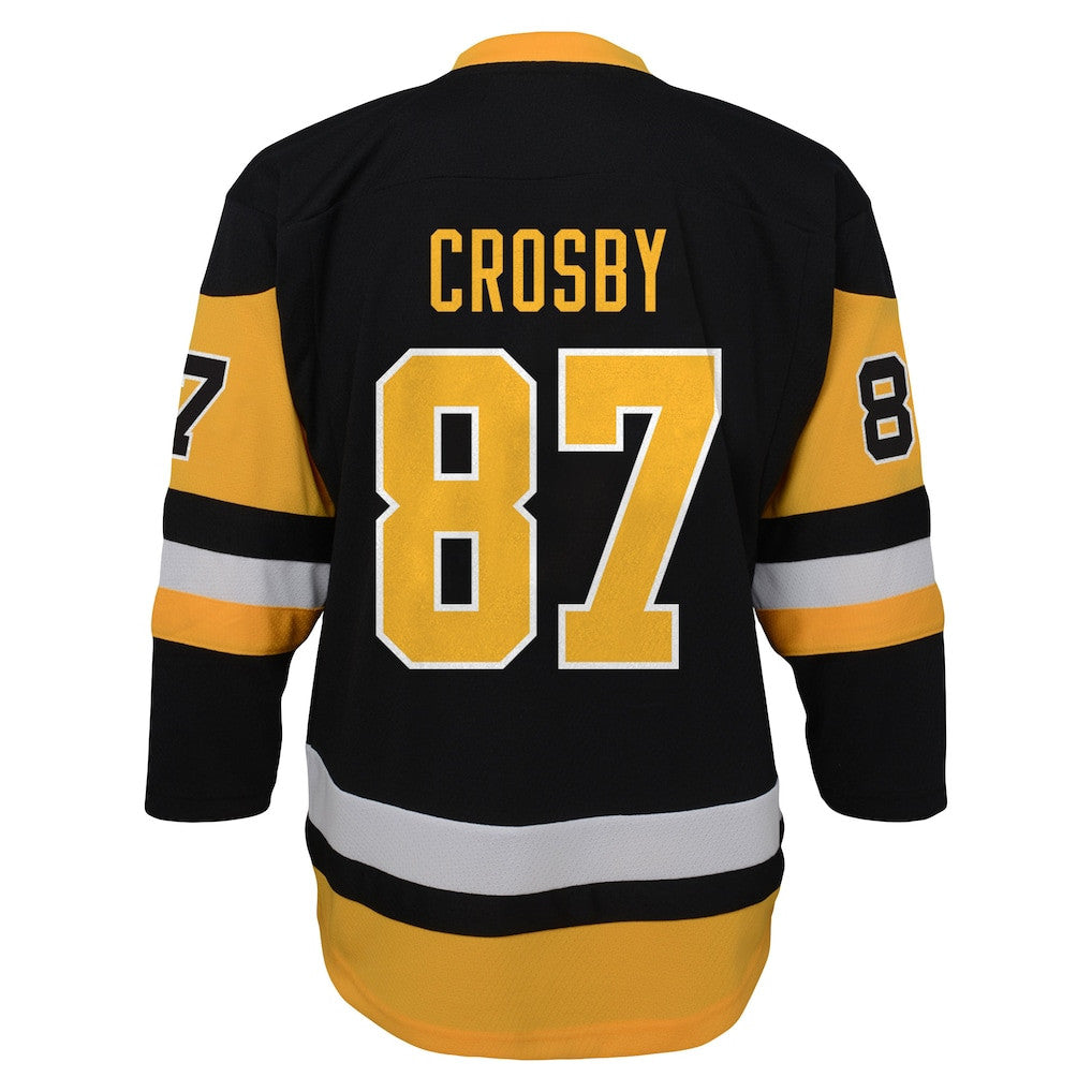 Sidney Crosby 87 Pittsburgh Penguins YOUTH Captain Patch Home Player Jersey - Black