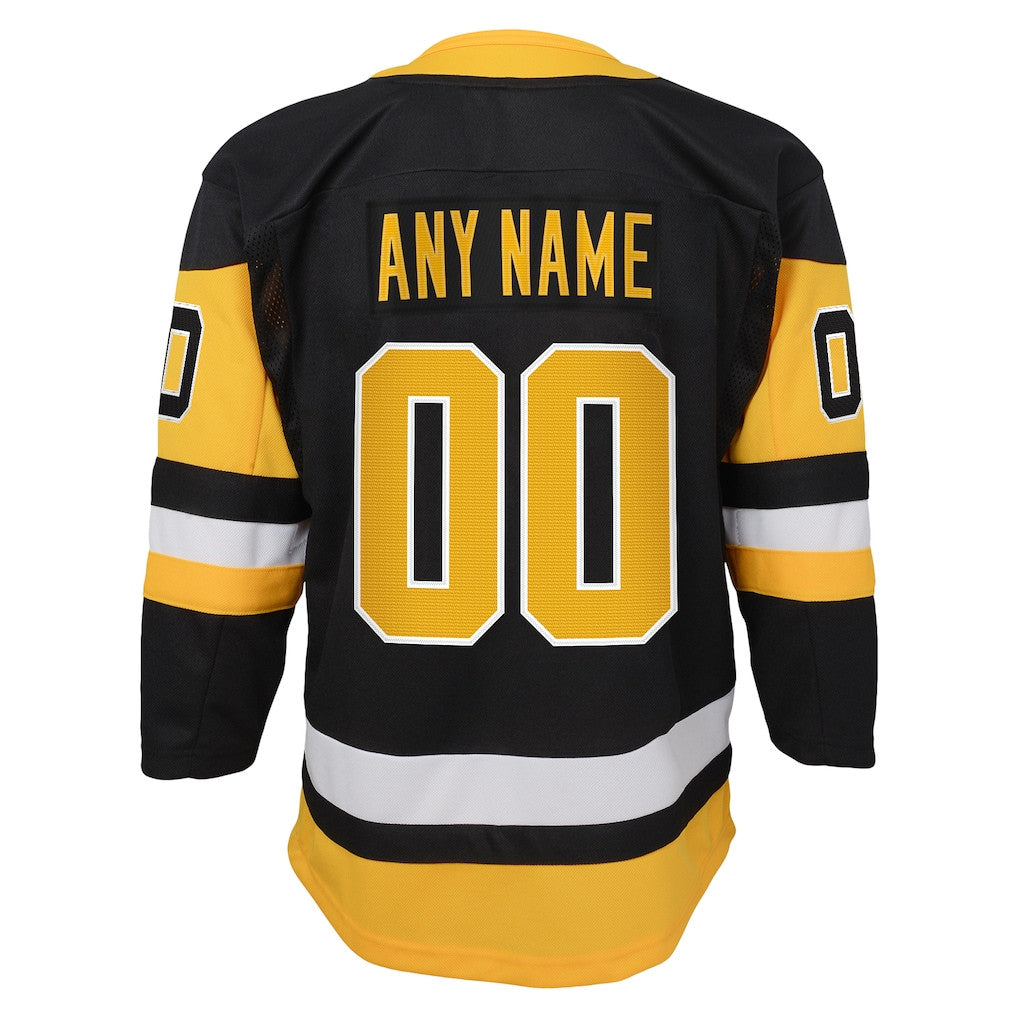 Pittsburgh Penguins YOUTH Home Premier Custom Jersey - Black