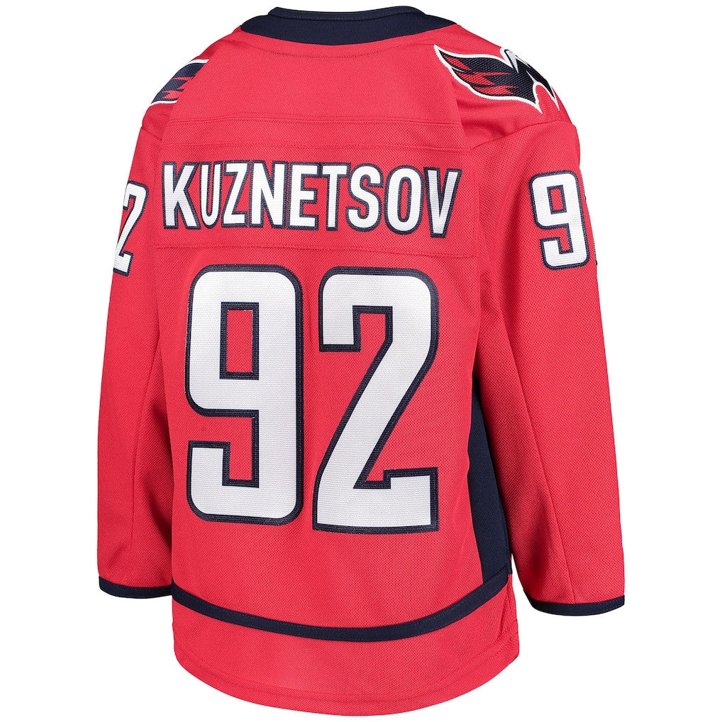 Evgeny Kuznetsov 92 Washington Capitals Youth Home Premier Player Jersey - Red